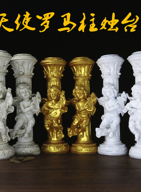 欧式风罗马柱花艺摄影道具摆件