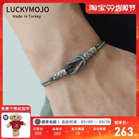 Thổ Nhĩ Kỳ 999 sterling bạc vòng tay nam và nữ bện tay người yêu dây retro phiên bản Hàn Quốc của vòng tay thủy triều món quà sinh nhật đơn giản - Vòng đeo tay Cuff vòng bạc cho bé