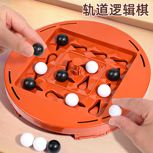 轨道逻辑棋旋转四子棋益智玩具二人对战大脑思维训练父子双人亲子