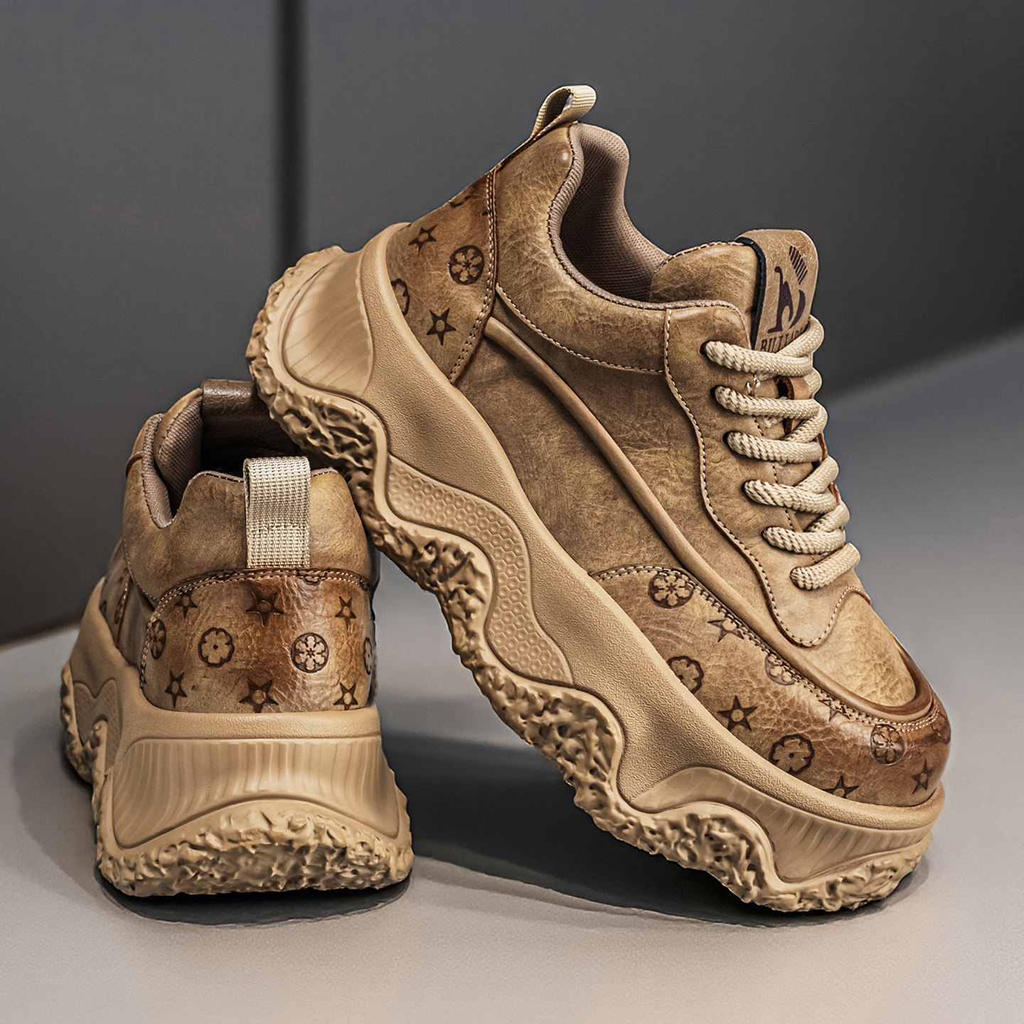 网红爆款男鞋冬季韩版百搭厚底休闲板鞋男款高级感复古增高运动鞋,流行男鞋,单鞋,淘宝优惠券,粉丝福利购,淘宝优惠卷