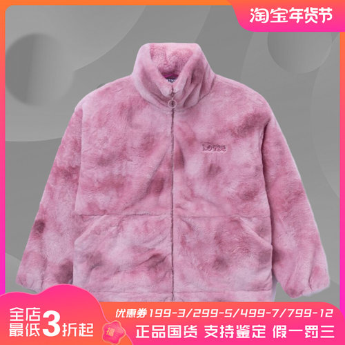 中国李宁冬季新款草莓熊毛绒保暖女子时尚舒适潮流外套 AFMR008