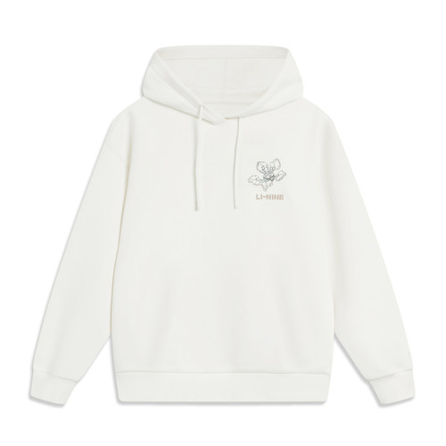 Lining/李宁正品冬季女子中国文化系列休闲套头连帽卫衣AWDT906