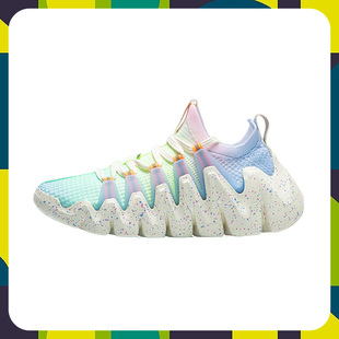 中国李宁运动舒适缓震回弹跑步鞋幻刺女子一体织灵动跑鞋ARKR008