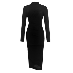 高领打底针织连衣裙女显瘦2026秋冬新款女装修身包臀长款气质长裙