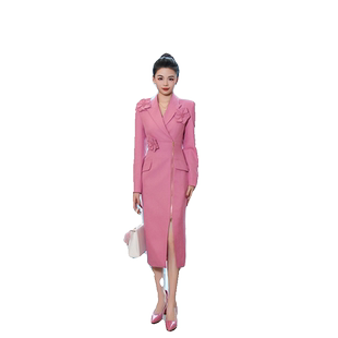 高级感气质御姐风西装裙中长款礼服女装高端职业主持人上班连衣裙