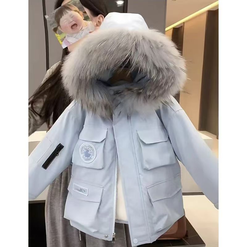 女童加厚派克服秋冬新款2024中大童网红爆款棉袄儿童冬季棉服外套