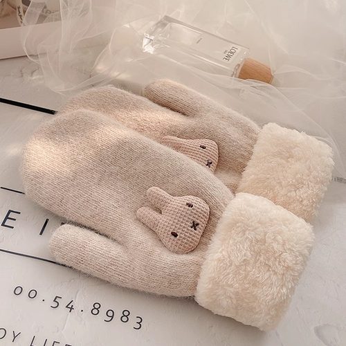 MULSA女兔绒加厚绒防风保暖