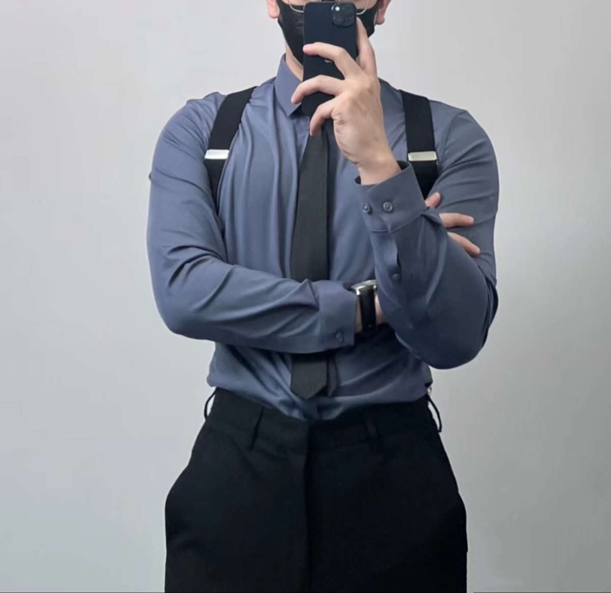 英伦复古腋下背带男吊裤带枪套式侧夹后背式绅士西装男士背带夹潮