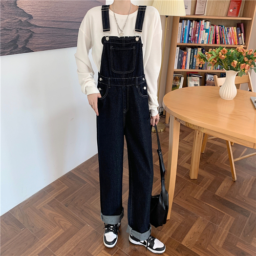 Actual shooting of new autumn clothes large women's clothes fat mm work clothes Jumpsuit high waist loose suspenders m-5xl200 Jin