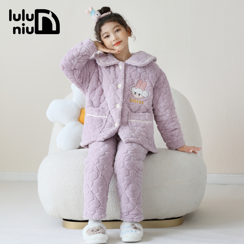 冬季法兰绒加厚款三层夹棉