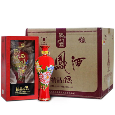 西凤酒国花瓷精品十二年52度喜宴