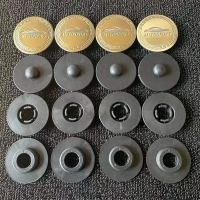 双层卡扣包金属铜盖帽汽车脚垫配件塑料按压式两层固定子母扣防滑