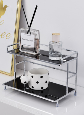 桌面置物架厨房杯架水杯子收纳架卫生间化妆品亚克力香水香薰架子