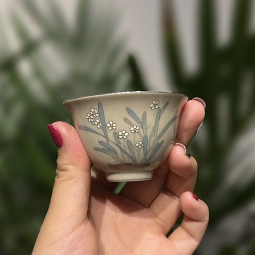 足银999手绘纯手工一张打包银杯