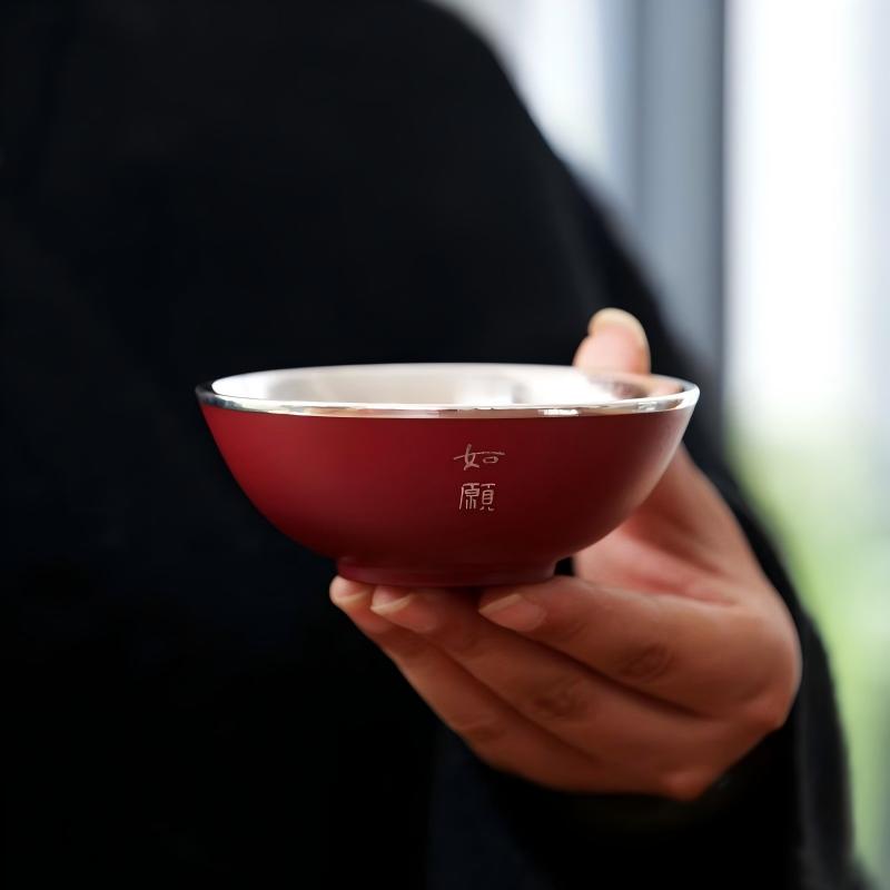 包银杯银茶杯主人杯茶杯国潮银杯