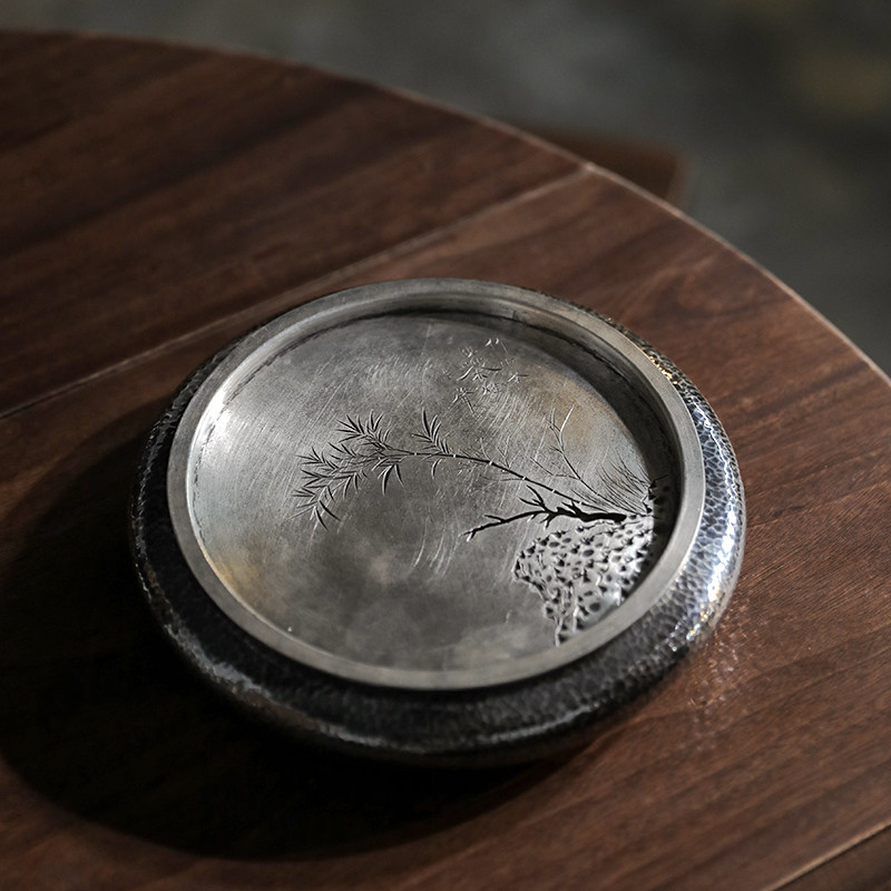 壶承纯银999茶盘茶承纯手工一张打日式茶台干泡台茶道零配件 竹喧,餐饮具,茶道/零配,淘宝优惠券,粉丝福利购,淘宝优惠卷