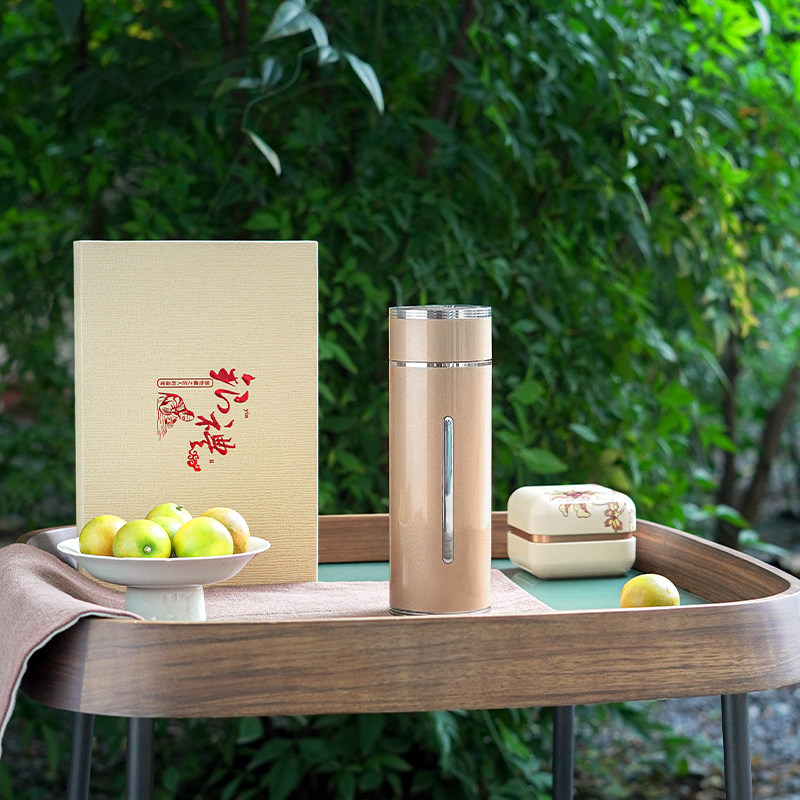 纯银999银水杯保健杯纯银内胆保温杯车载杯高档足银茶杯家用办公