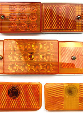 LED24V平板货车转向加装边灯车厢红黄边灯半挂车栏板边灯侧灯通用