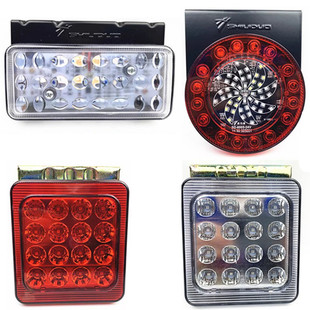 实力多24V货车LED后雾灯红蓝爆闪警示灯防追尾灯闪光灯新款 超亮