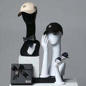 543服装 店头部模型头台假手道具帽子围巾珠宝首饰衣帽陈列展示架