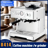 半自动咖啡机三合一跨境浓缩带研磨一体机家用商用带磨豆意式 浓缩