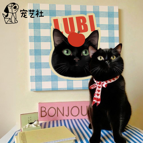 原创宠物定制油画猫咪狗狗动物