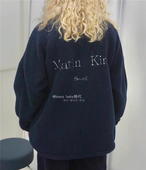 23迪丽热巴同款 韩代潮牌matin kim 羊羔毛后背logo拉链摇粒绒外套