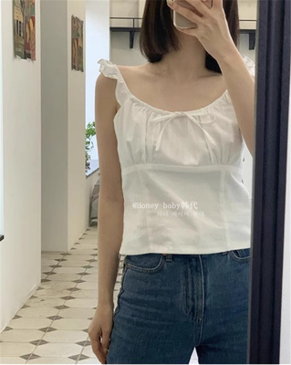 直邮正品系带纯欲蝴蝶结吊带背心