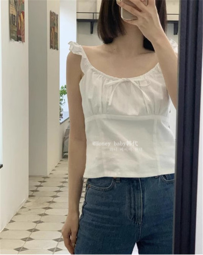 直邮正品系带纯欲蝴蝶结吊带背心