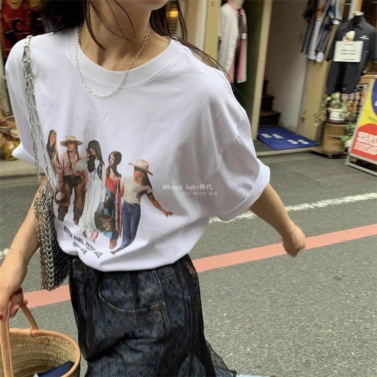 直邮正品美式复古宽松短袖t恤