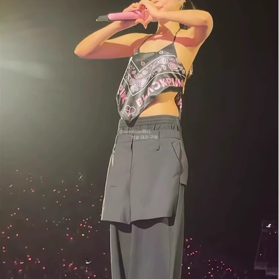 正品名井南同款假两件长裤裙裤