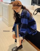 韩代潮牌The 上衣 T恤男女款 Barnnet22早春新款 POLO领休闲条纹长袖