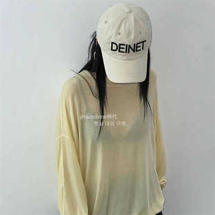韩代潮牌deinet时尚字母刺绣简约 遮阳防晒 男女款棒球帽 鸭舌帽