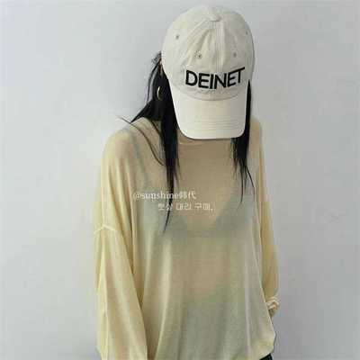 直邮正品米色休闲软顶棒球帽情侣