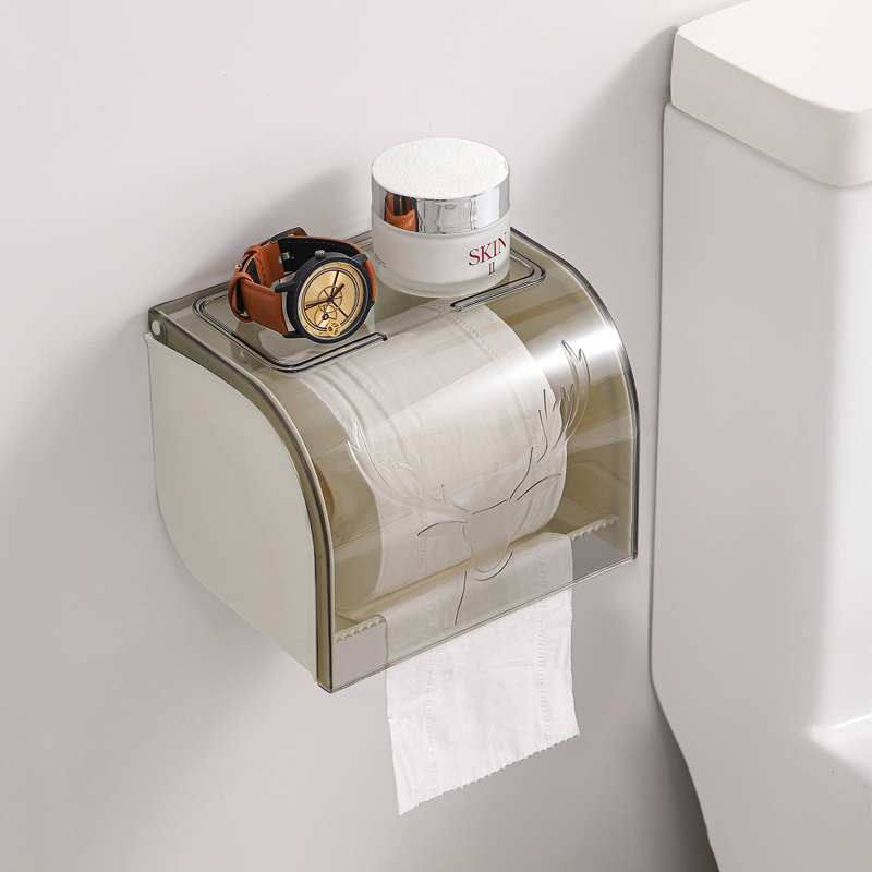 纸巾盒壁挂式卷纸架厕所抽纸盒