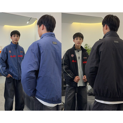 WT1573小赖家青少年2026秋装新款撞色翻领棉服外套男大童上衣潮牌