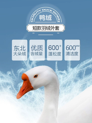 Tide, демисезонный короткий трендовый пуховик, камуфляжная бархатная удерживающая тепло куртка, градиент, утиный пух