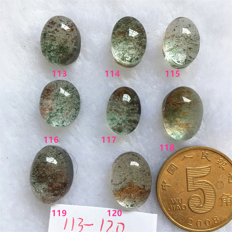 情侣手工指环戒面紫晶绿幽灵新品