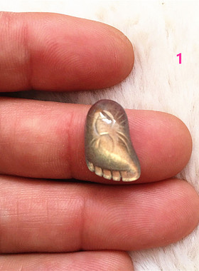 天然拉长石雕刻件手链回纹珠