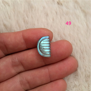 天然黑拉长石黑体吊坠炫彩蓝光黑月光石饰品男女情侣