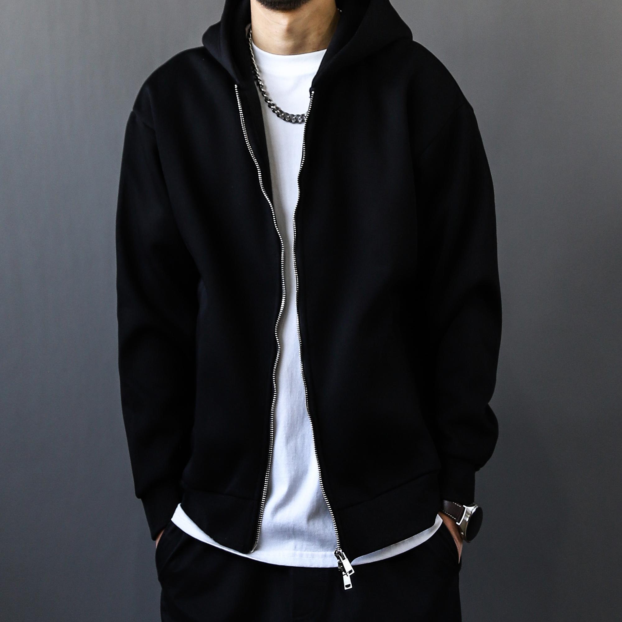 情侣双拉链重磅秋冬季卫衣正肩