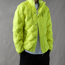 90白鸭绒羽绒服男款冬季2025新款立领外套宽松大码加厚高品质黄色