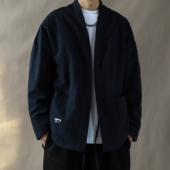 中国风道袍复古风民族风2025藏青夹克男宽松两面穿外套国潮男装