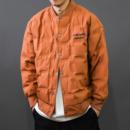 男 棒球领2025秋冬潮牌宽松痞帅上衣美式 90白鸭绒羽绒服大码 轻薄款