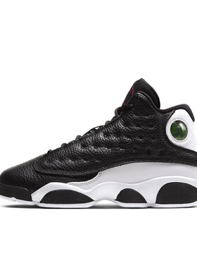 JordanAir Jordan13 Reverse熊猫舒适运动中帮篮球鞋黑色男女同款