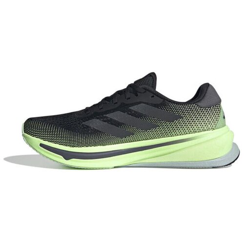 adidas Supernova 1 透气防滑耐磨 低帮跑步鞋 男款 黑绿 IG5846