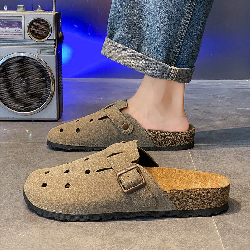 勃肯鞋男夏季外穿防滑大码47办公室包头拖鞋户外运动软底沙滩凉鞋,流行男鞋,包头拖,淘宝优惠券,粉丝福利购,淘宝优惠卷