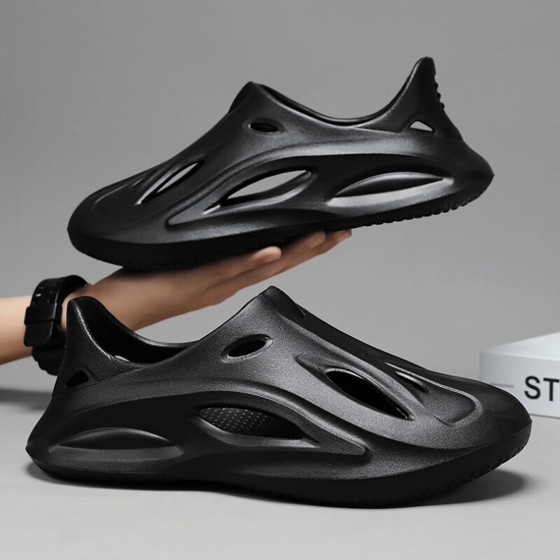 椰子洞洞鞋男款夏季外穿防滑踩屎感软底开车包头拖鞋运动沙滩凉鞋