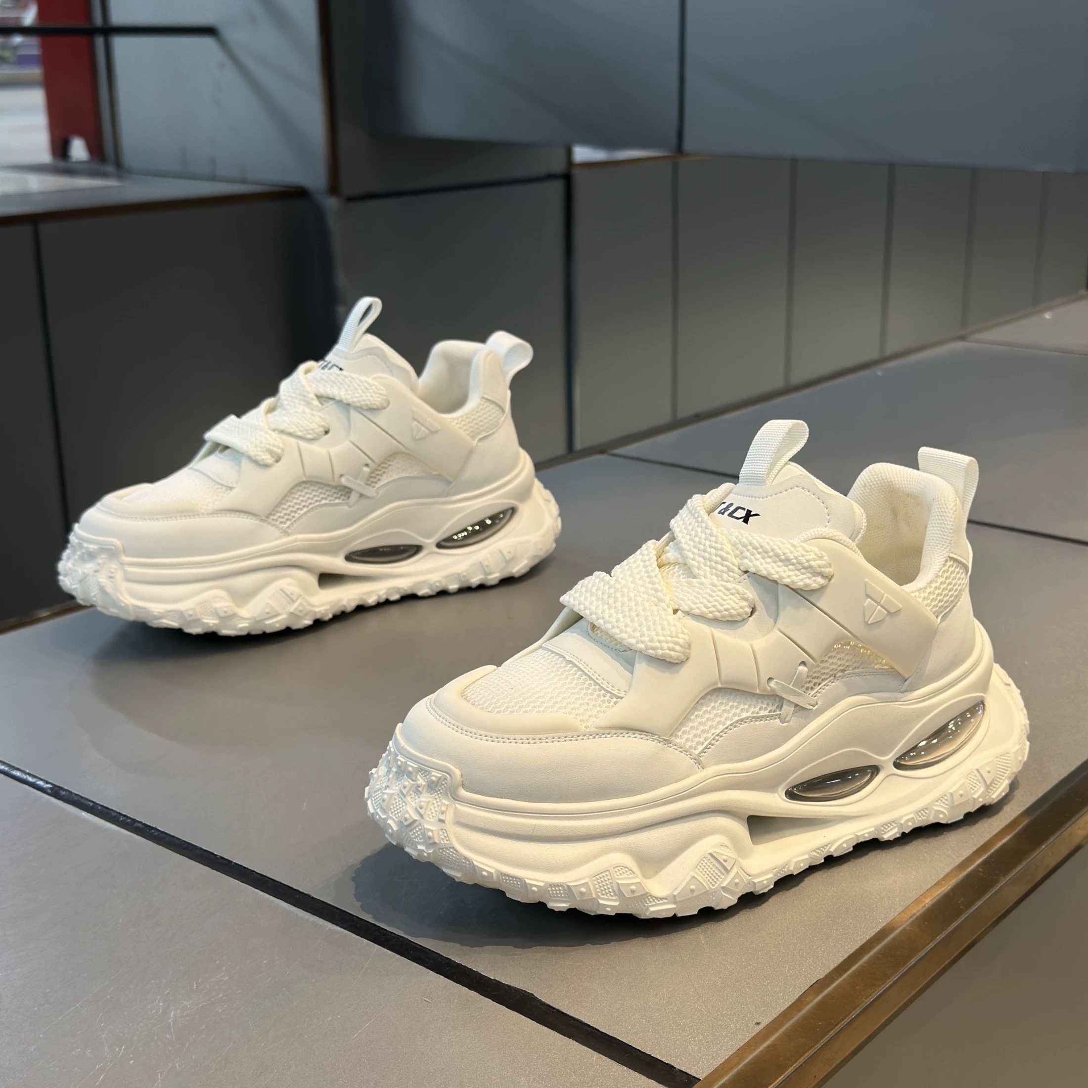 男鞋秋季网面透气潮流百搭休闲运动跑步防滑气垫内增高小白老爹鞋,流行男鞋,时尚休闲鞋,淘宝优惠券,粉丝福利购,淘宝优惠卷