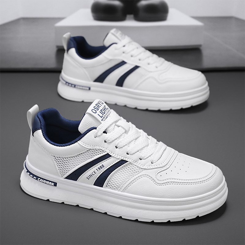 男鞋秋季网面透气潮牌百搭休闲板鞋男士轻便防滑运动增高小白潮鞋,流行男鞋,单鞋,淘宝优惠券,粉丝福利购,淘宝优惠卷